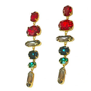 NWT Zenzii Beautiful Crystal Banquette Dangle Post Earrings ($48)